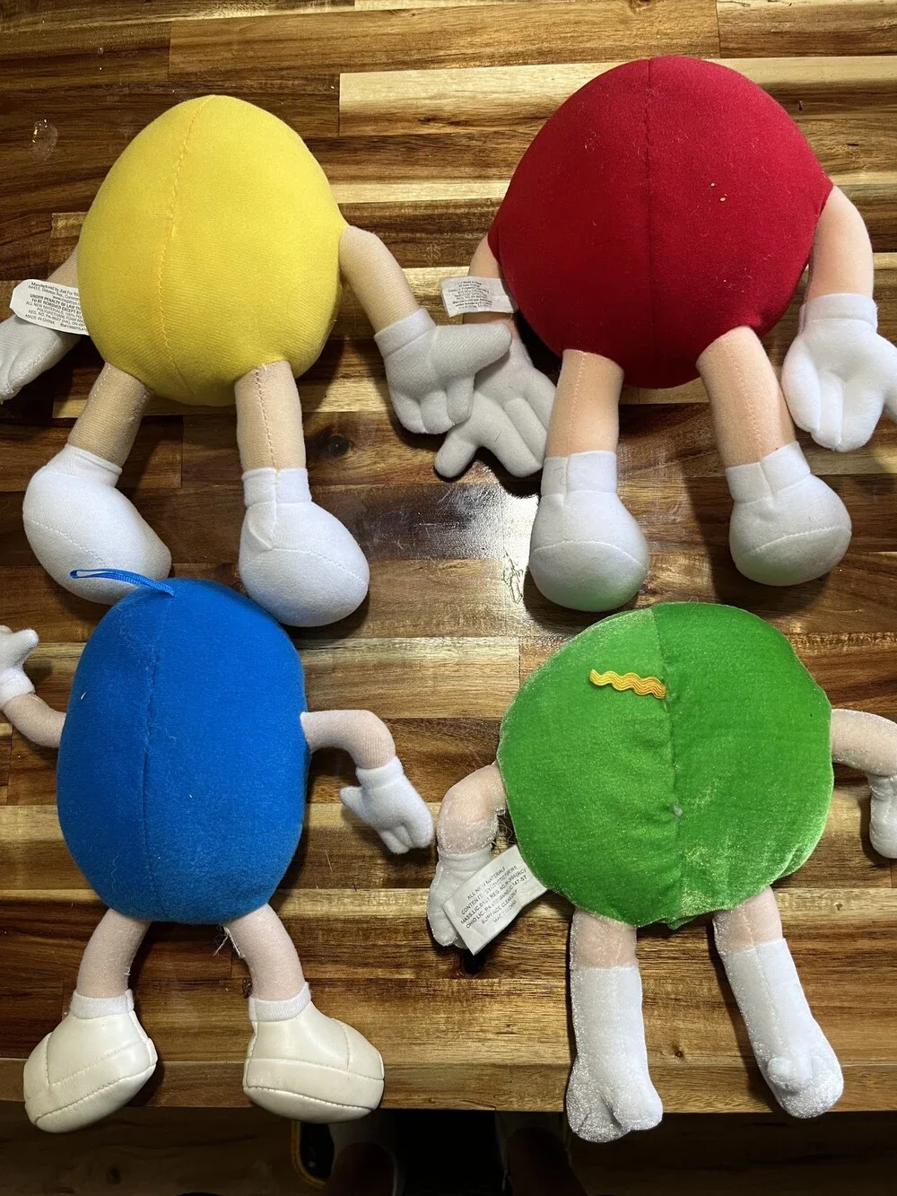 M&M Plush Toy Set of 4 Red Yellow Blue Green Character Candy Mascot Plush